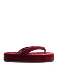 Balenciaga Women Jet Lag Flip Flops In Burgundy
