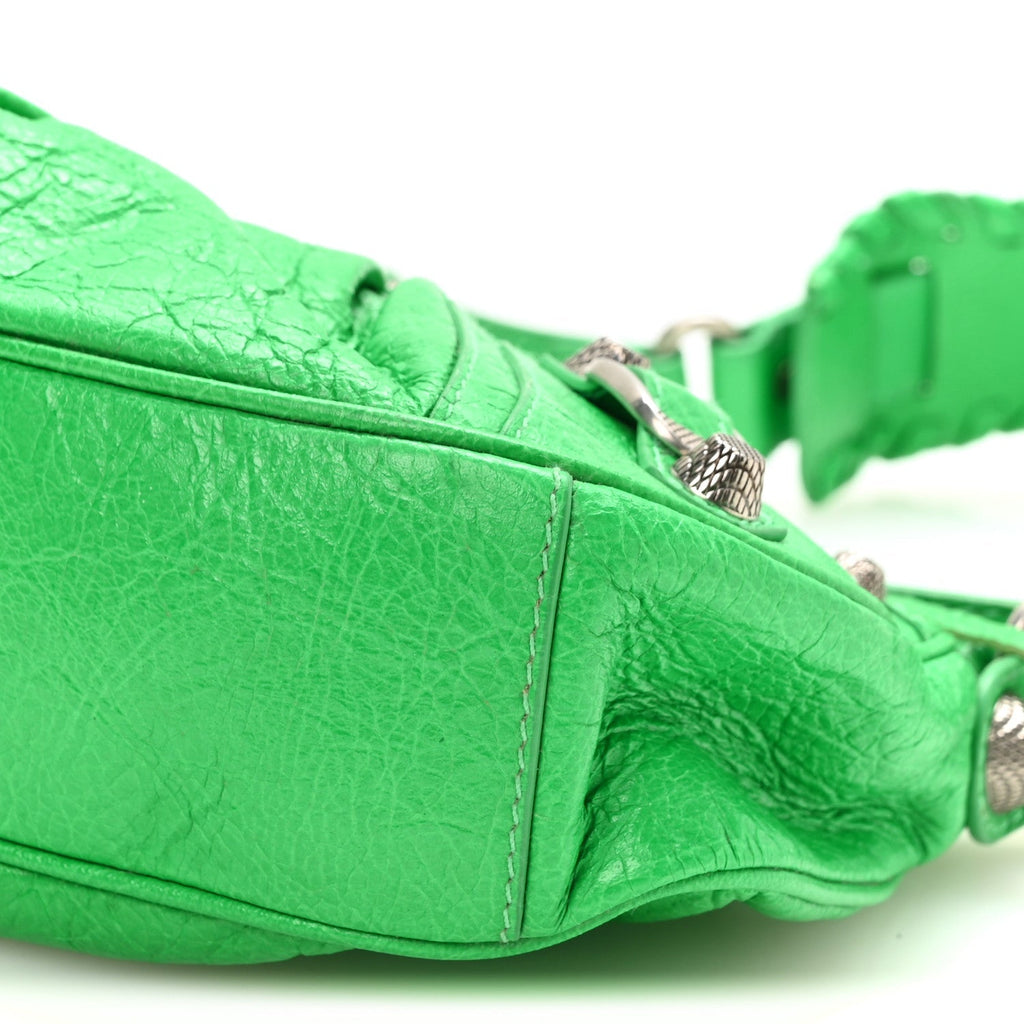 Agneau Arena Le Cagole Shoulder Bag XS Vivid Green