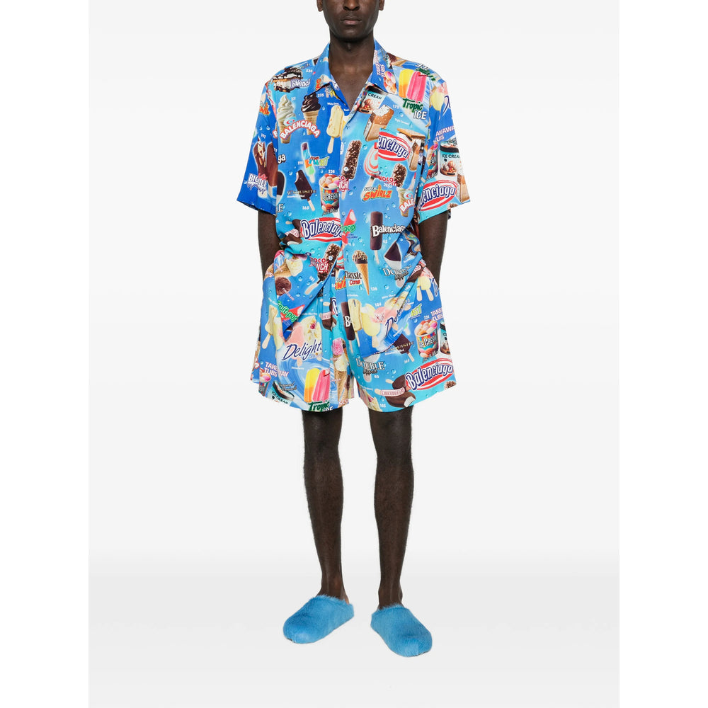 Balenciaga Blue Shorts - Bermuda Shorts Men