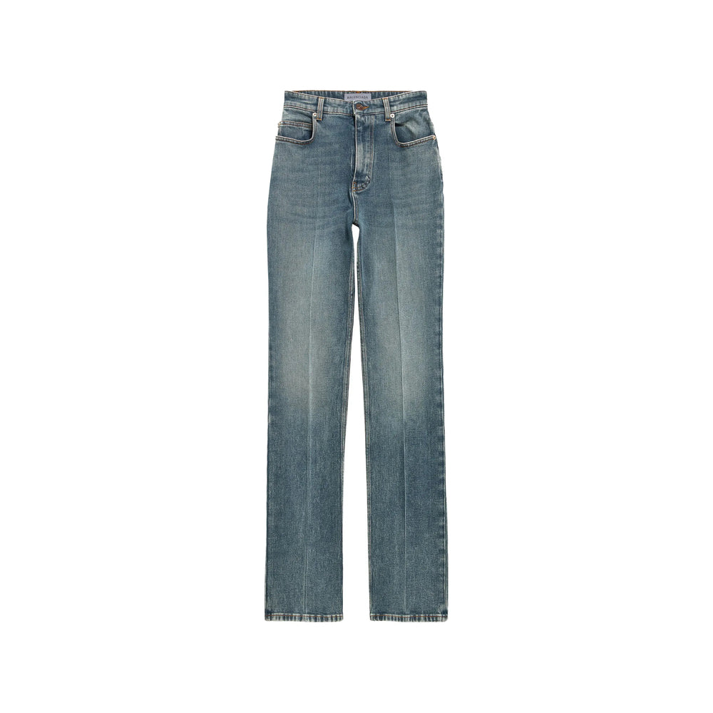 Balenciaga Blue Denim - Straight-Leg Jeans Women