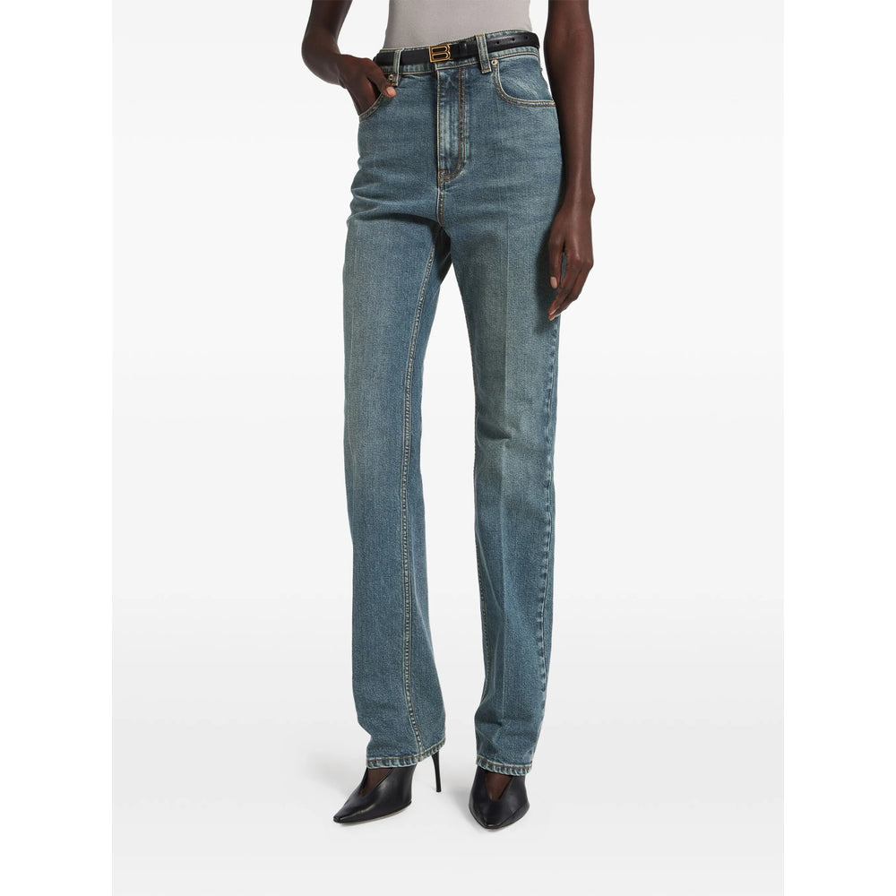 Balenciaga Blue Denim - Straight-Leg Jeans Women