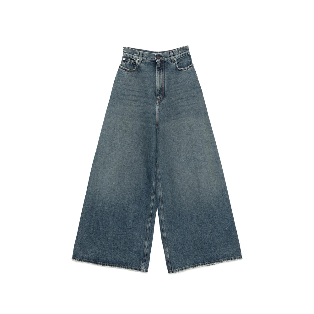 Balenciaga Blue Denim - Wide-Leg Jeans Women