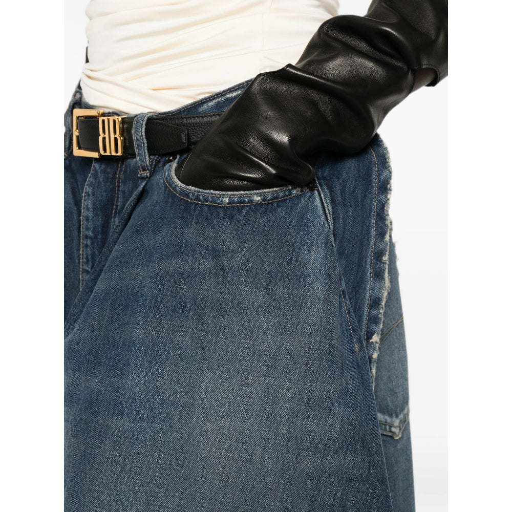 Balenciaga Blue Denim - Wide-Leg Jeans Women