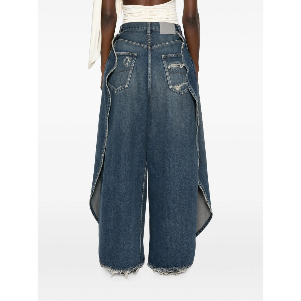 Balenciaga Blue Denim - Wide-Leg Jeans Women