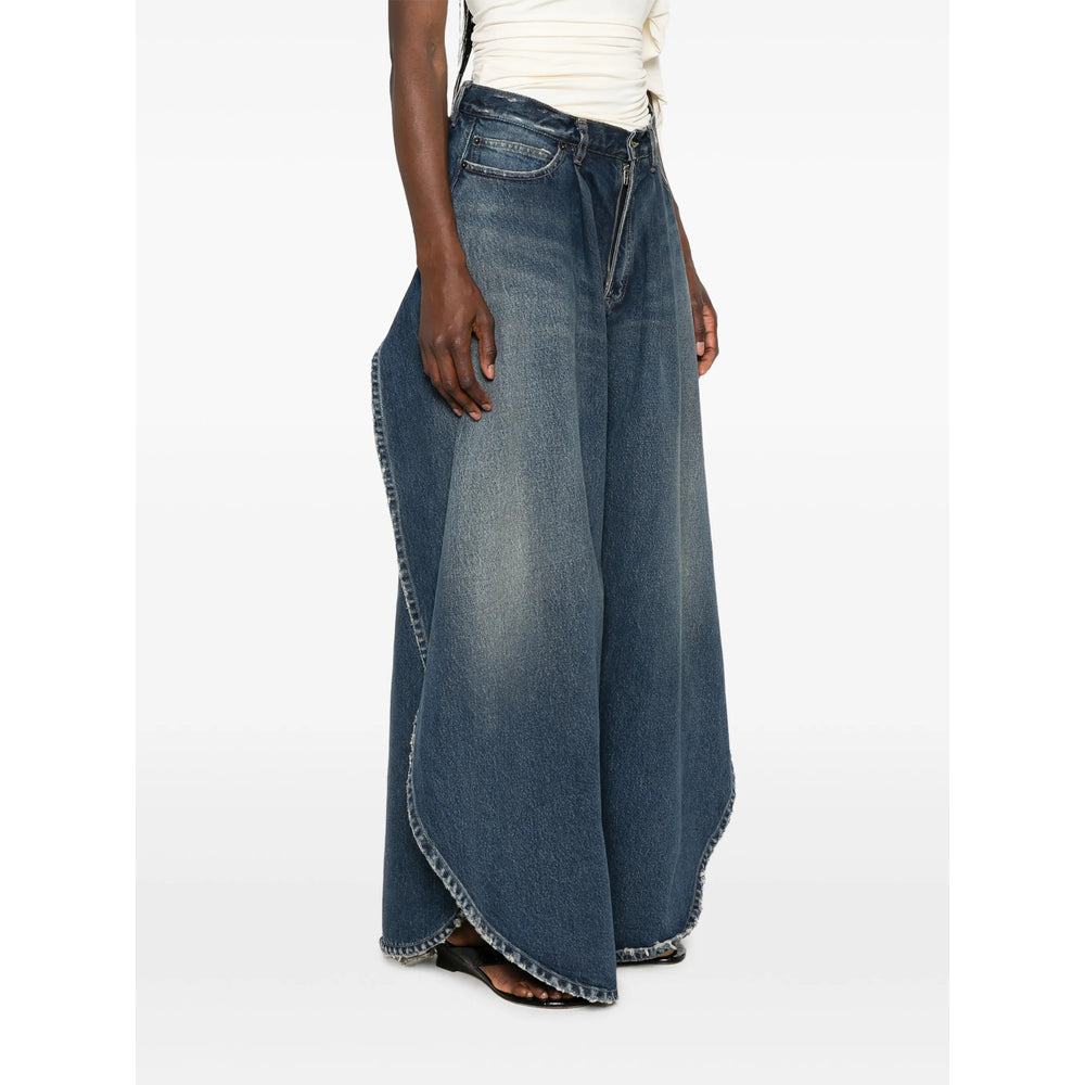 Balenciaga Blue Denim - Wide-Leg Jeans Women