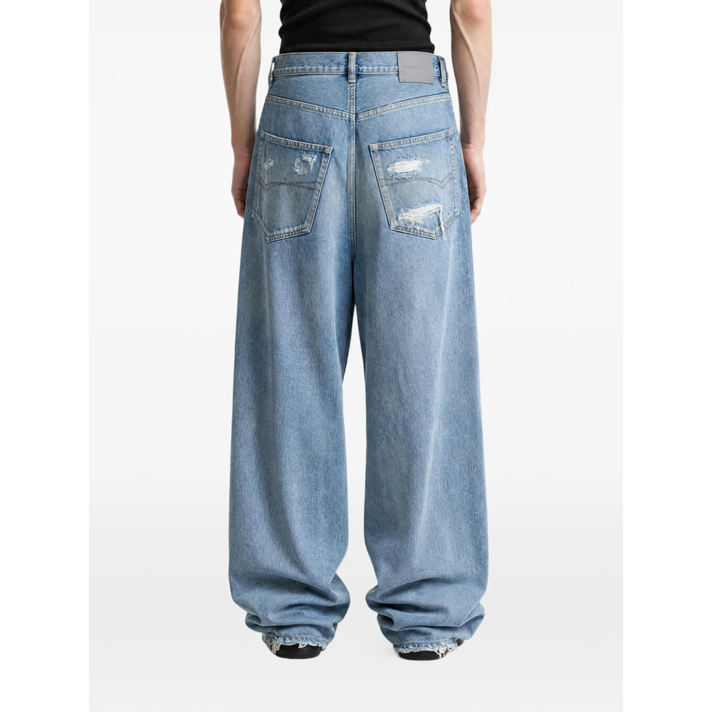 Balenciaga Blue Trousers - Wide-Leg Trousers Men