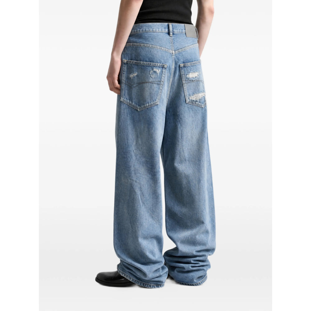 Balenciaga Blue Trousers - Wide-Leg Trousers Men
