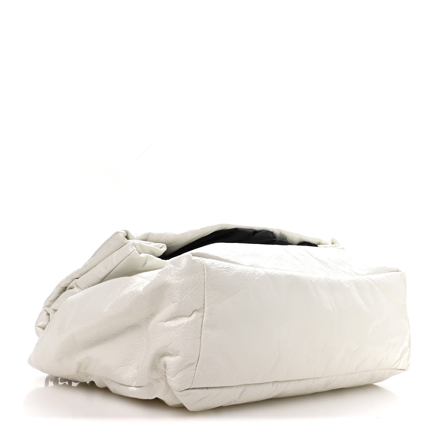 Arena Calfskin Nylon Medium Monaco Chain Shoulder Bag Optic White
