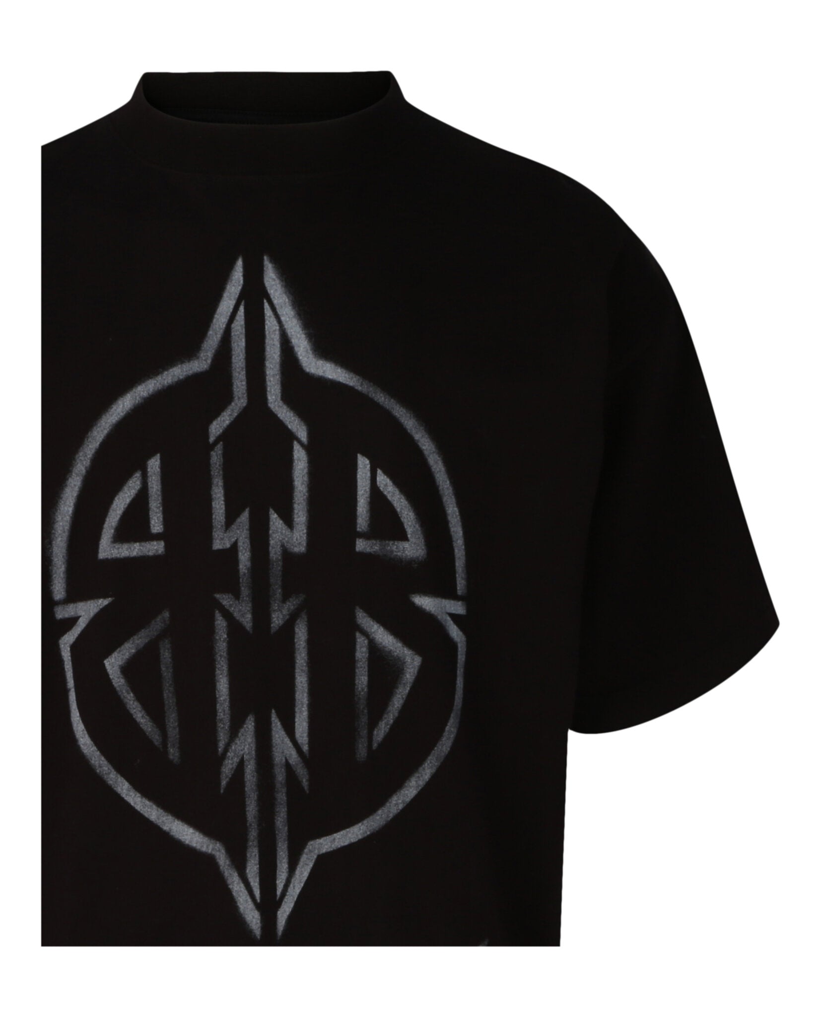 Balenciaga Mens Oversized Metal BB Stencil T-Shirt