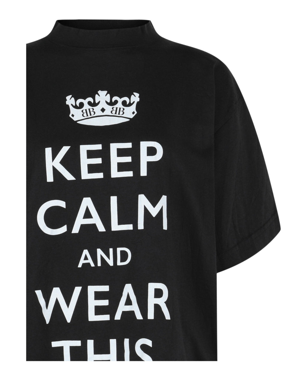 Balenciaga Womens Oversized Keep Calm T-Shirt