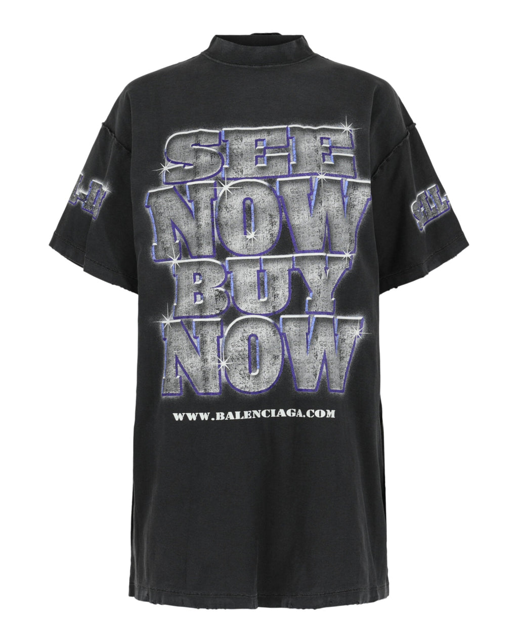 Balenciaga Womens Oversized See Now Buy Now Inside Out T-Shirt