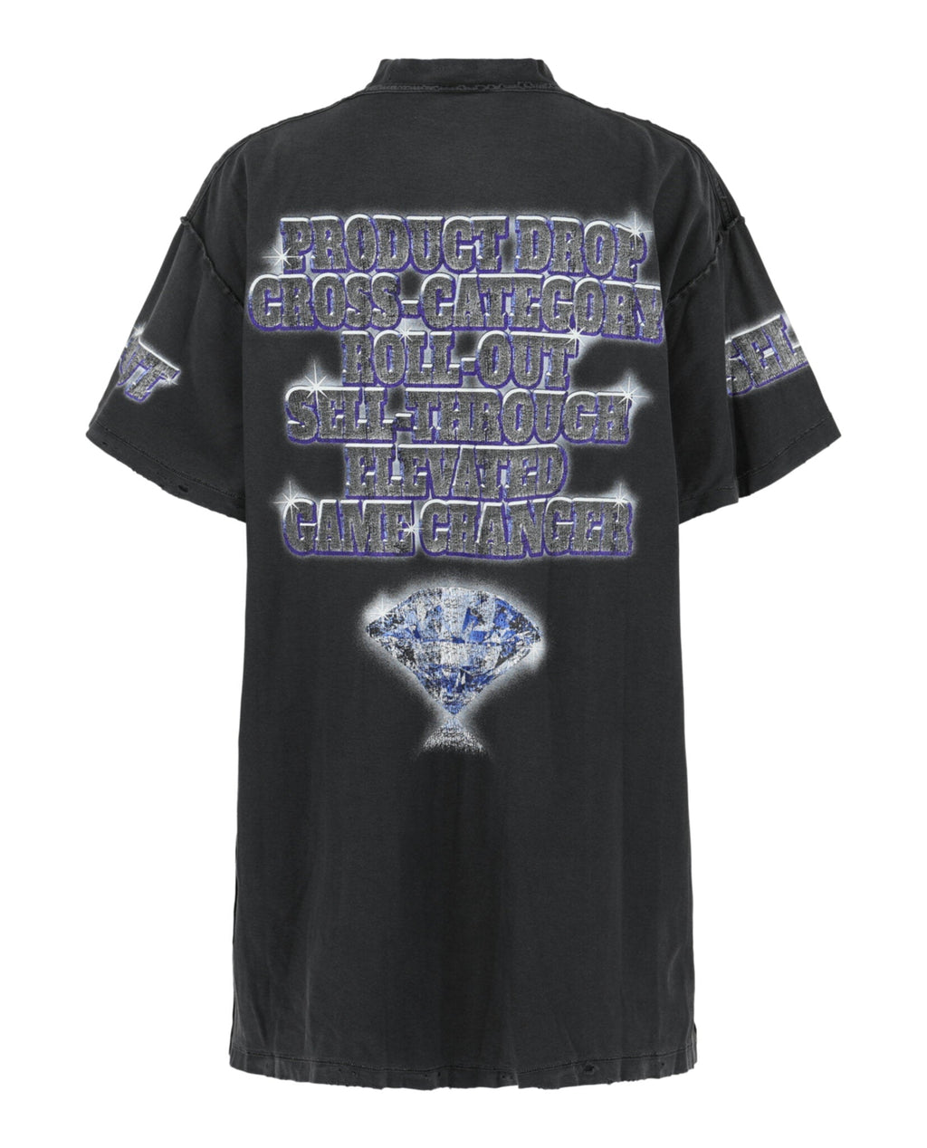 Balenciaga Womens Oversized See Now Buy Now Inside Out T-Shirt