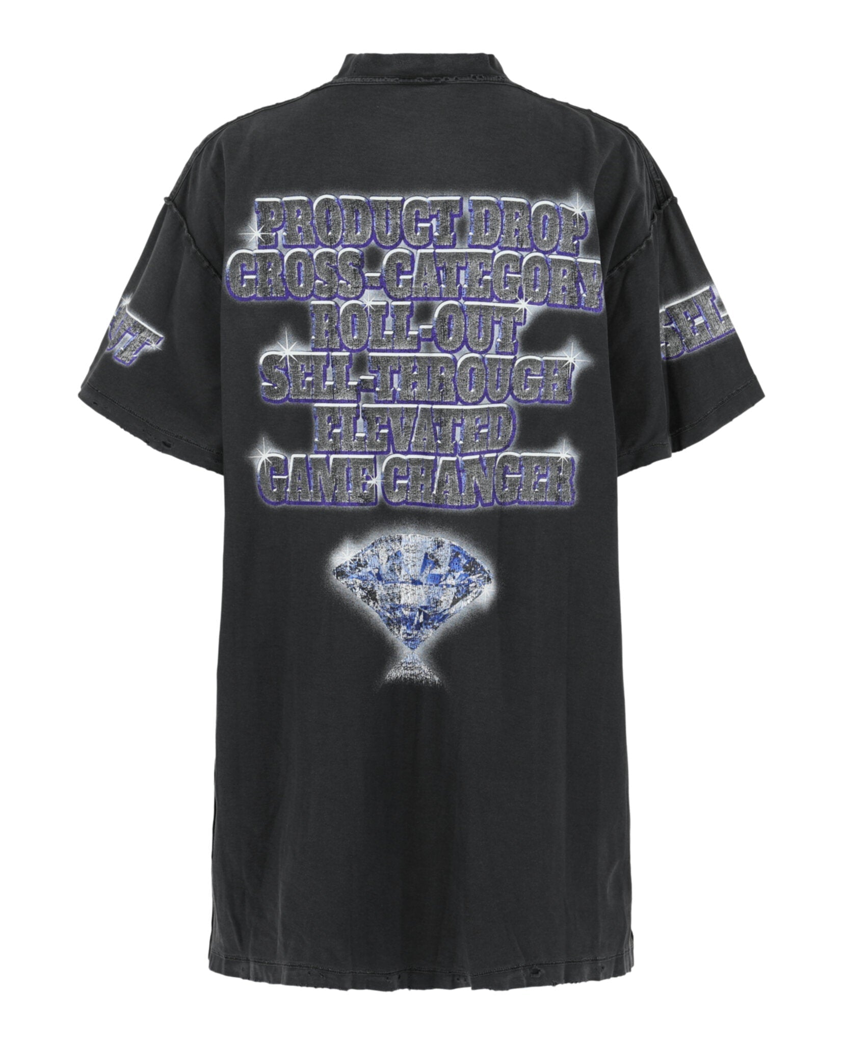 Balenciaga Womens Oversized See Now Buy Now Inside Out T-Shirt