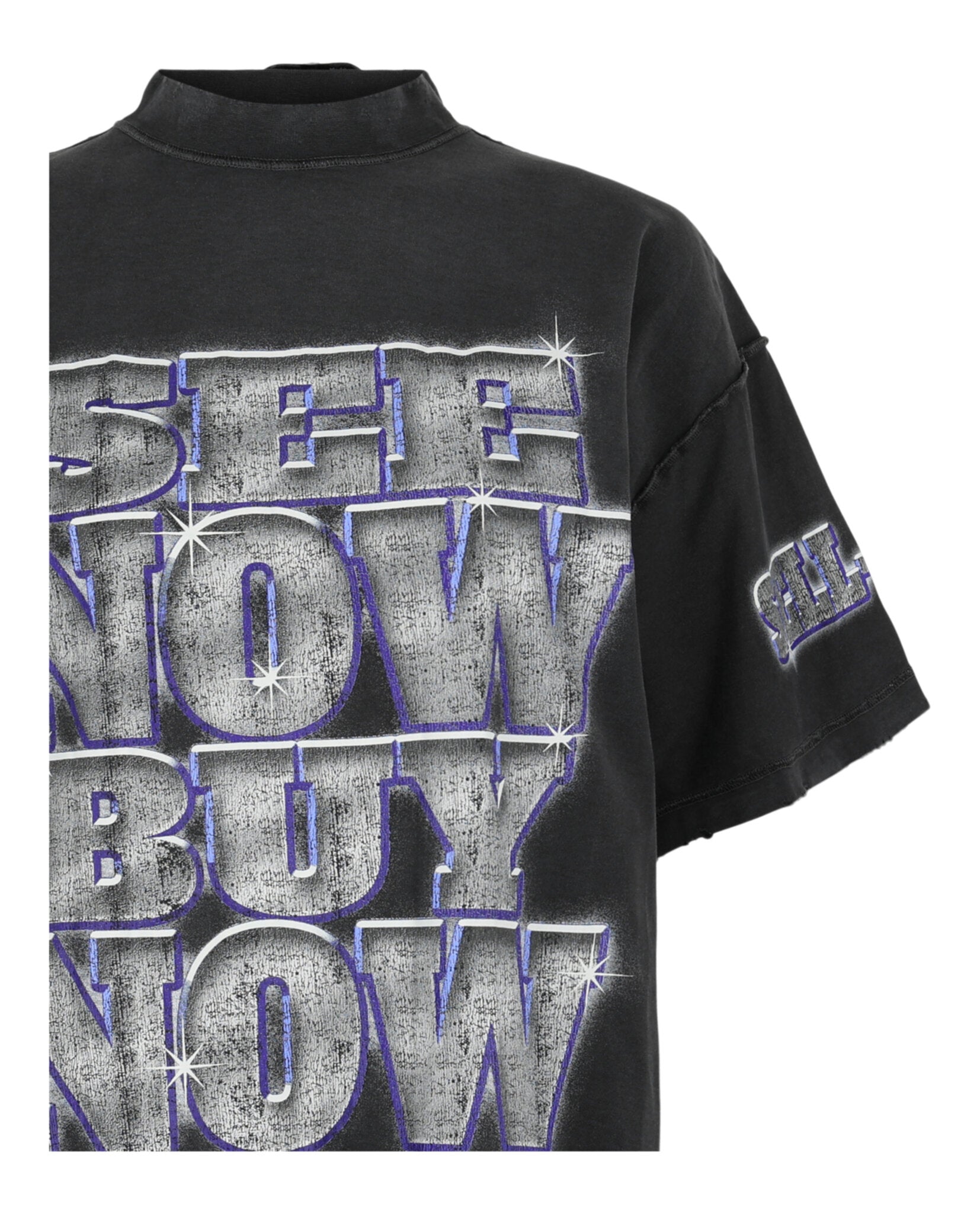 Balenciaga Womens Oversized See Now Buy Now Inside Out T-Shirt