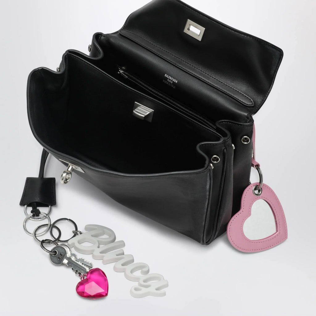 Balenciaga - Small black Rodeo bag in smooth calf leather with charm