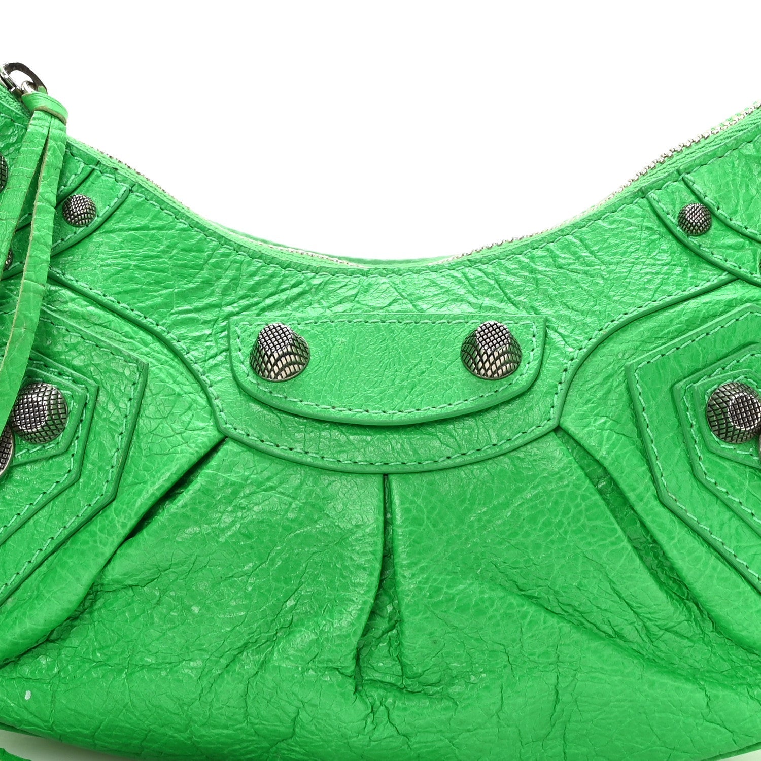 Agneau Arena Le Cagole Shoulder Bag XS Vivid Green