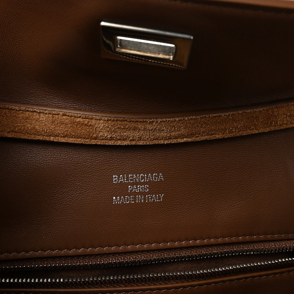 Waxed Suede Small Rodeo Top Handle Handbag Camel