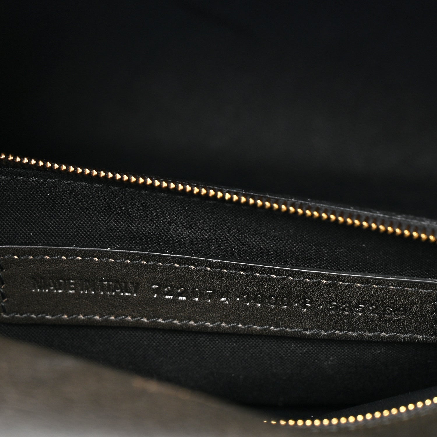 Used Calfskin Money Top Handle Handbag Black