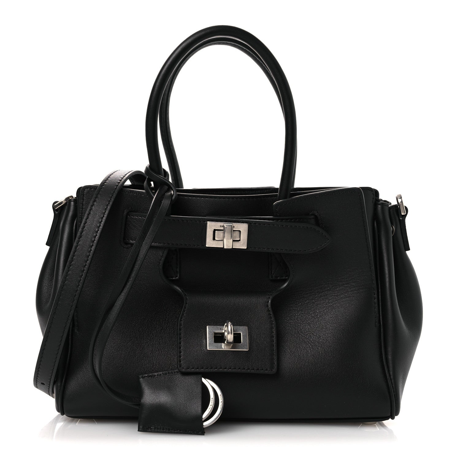 Smooth Calfskin Mini Bel Air Carry All Bag Black