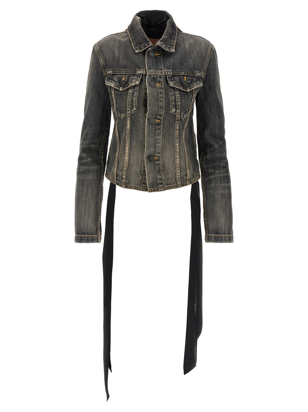 Balenciaga Women's Lace Up Denim Jacket