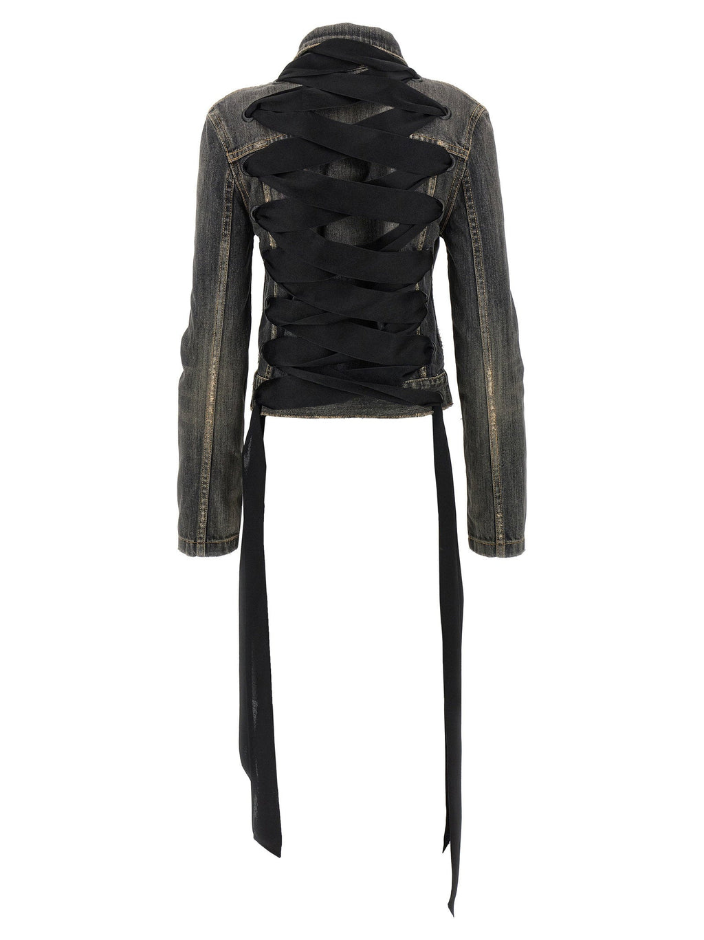 Balenciaga Women's Lace Up Denim Jacket
