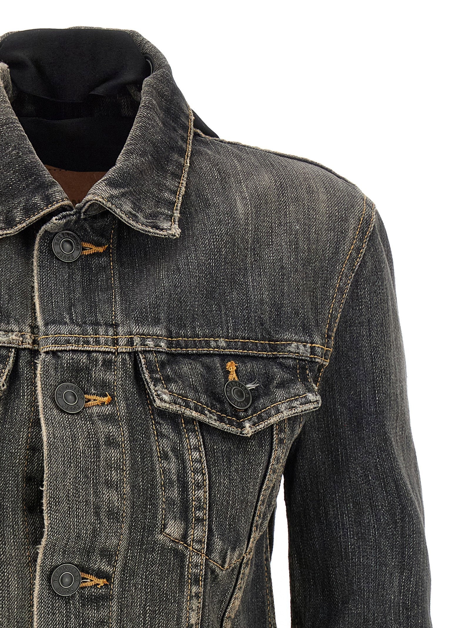 Balenciaga Women's Lace Up Denim Jacket