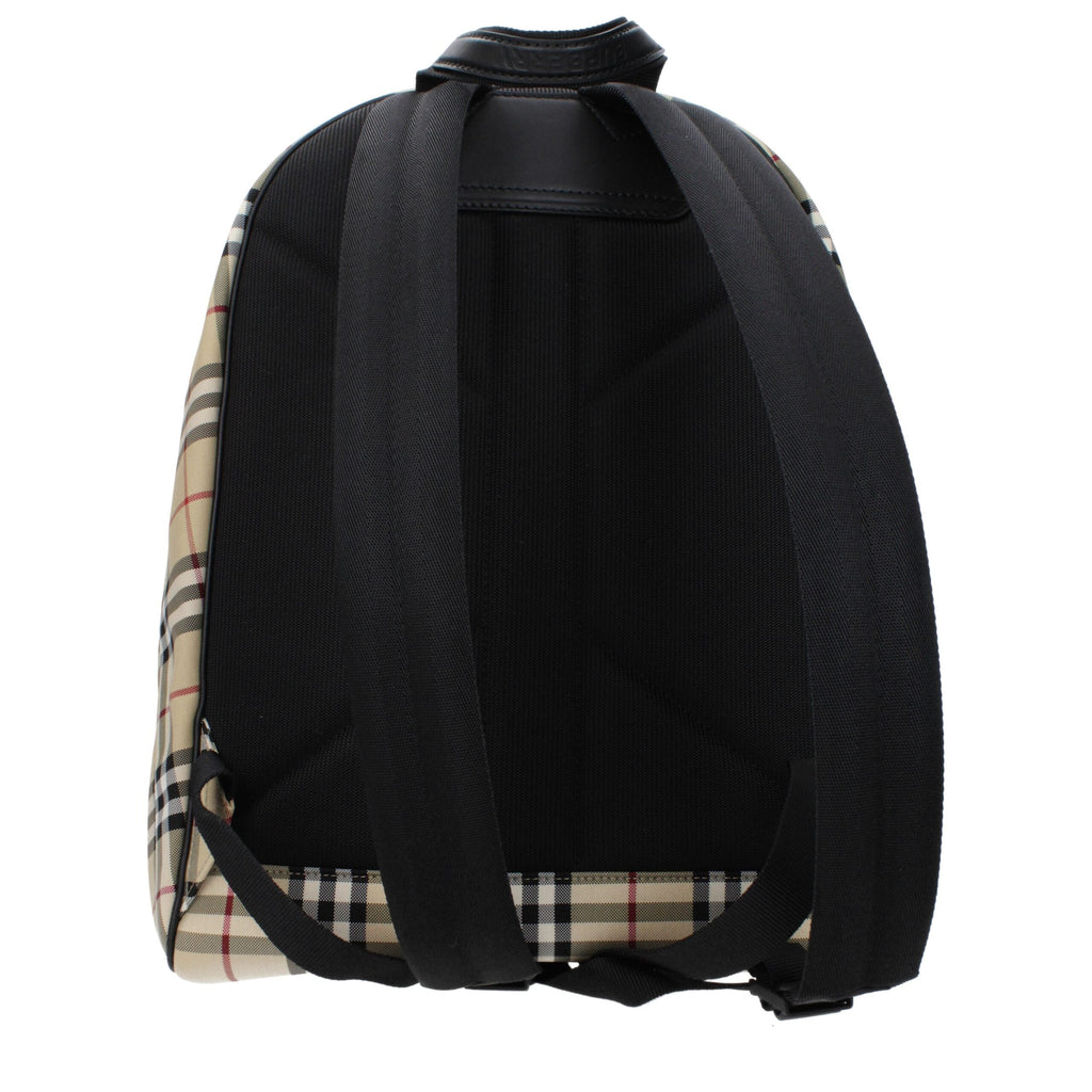 Large Check Fabric Backpack