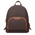 Brown Signature Logo Fabric Backpack