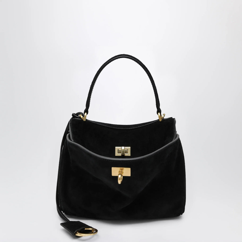 Balenciaga - Rodeo Mini handbag in calf suede, black