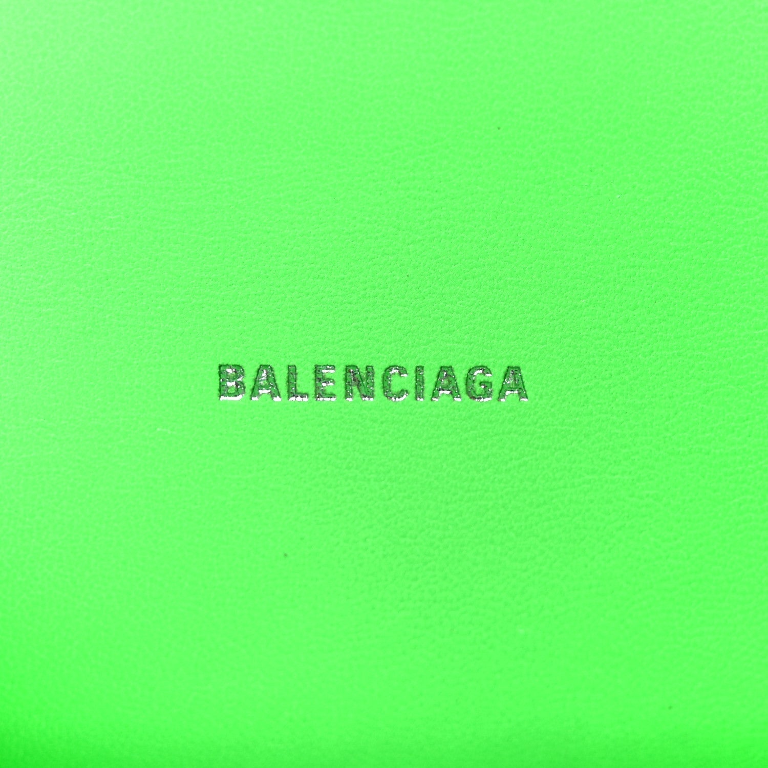 Shiny Box Calfskin Hourglass Top Handle Bag XS Fluo Green