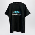 Balenciaga Oversized Washed Black 3B T-Shirt Men