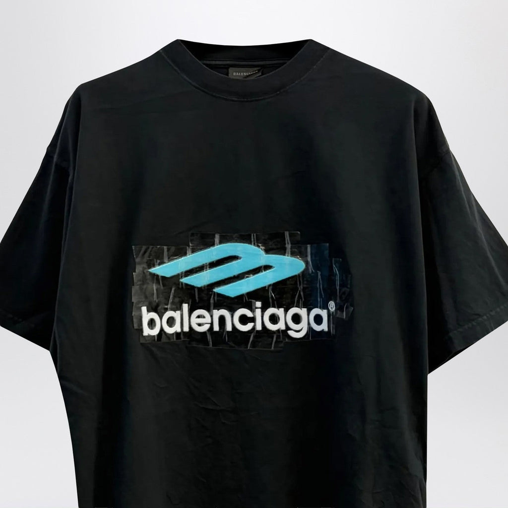 Balenciaga Oversized Washed Black 3B T-Shirt Men