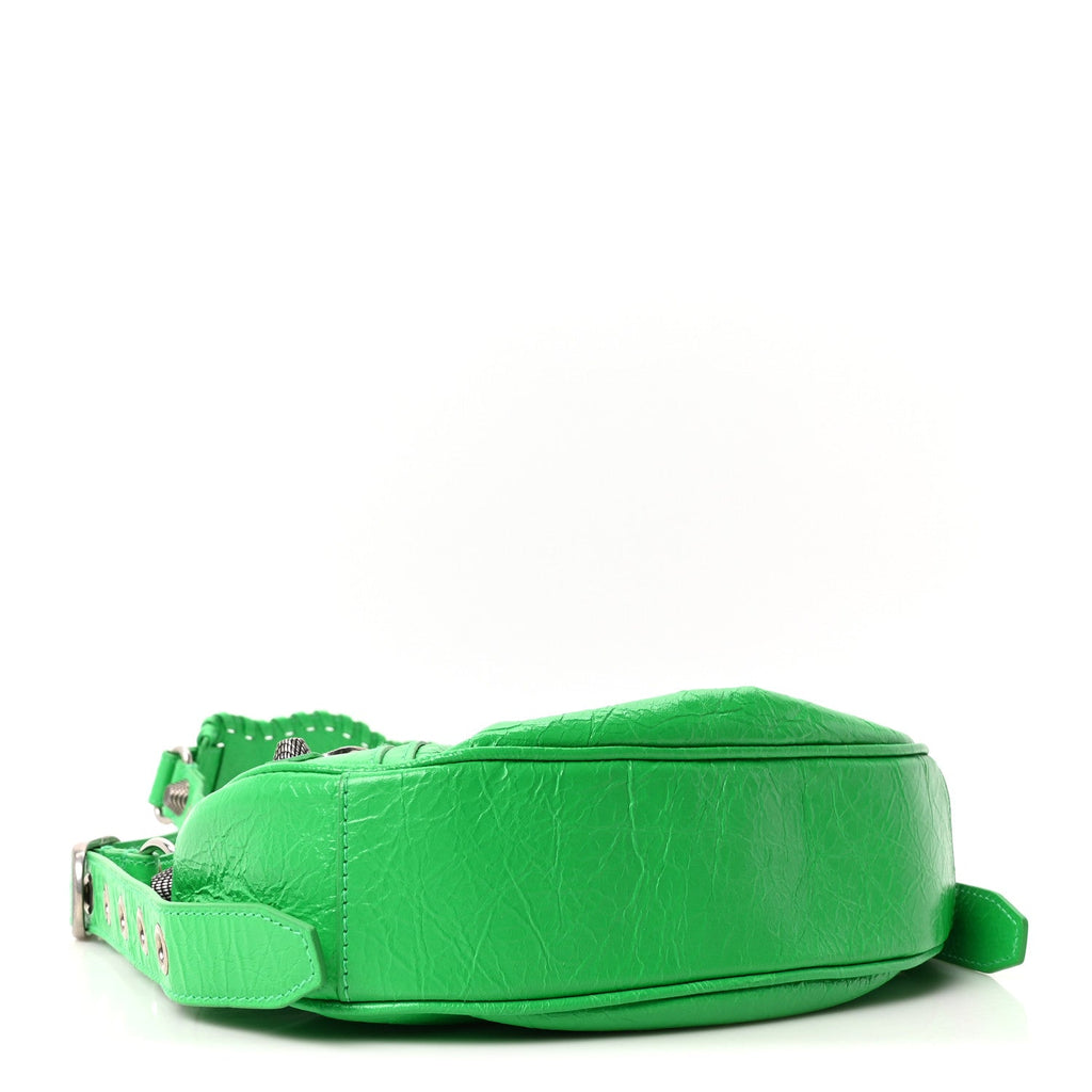 Agneau Arena Le Cagole Shoulder Bag XS Vivid Green