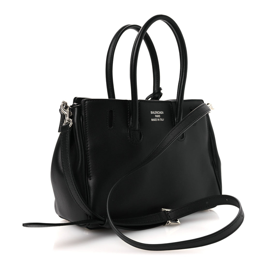 Smooth Calfskin Mini Bel Air Carry All Bag Black