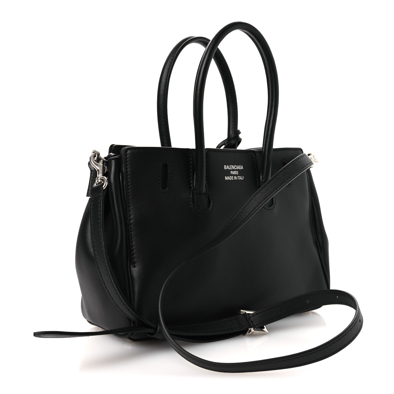 Smooth Calfskin Mini Bel Air Carry All Bag Black