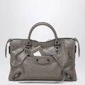 Balenciaga - Le City medium handbag in dark walnut leather