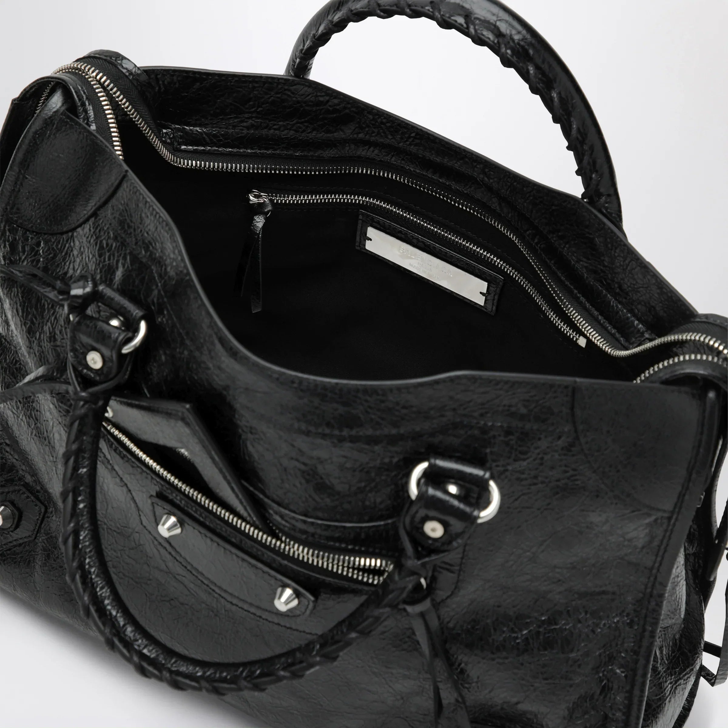 Balenciaga - Le City Medium bag in Arena lambskin leather black