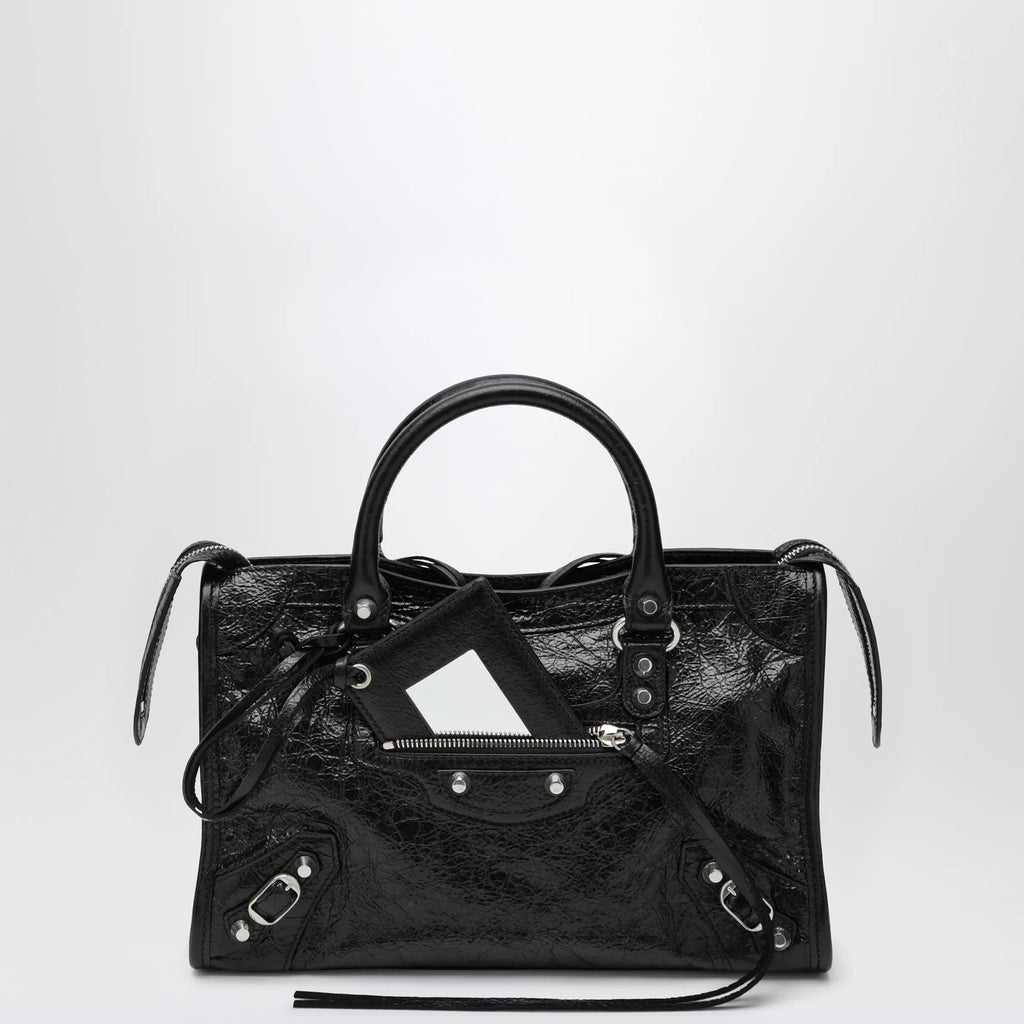 Balenciaga - Le City small lambskin leather bag in black