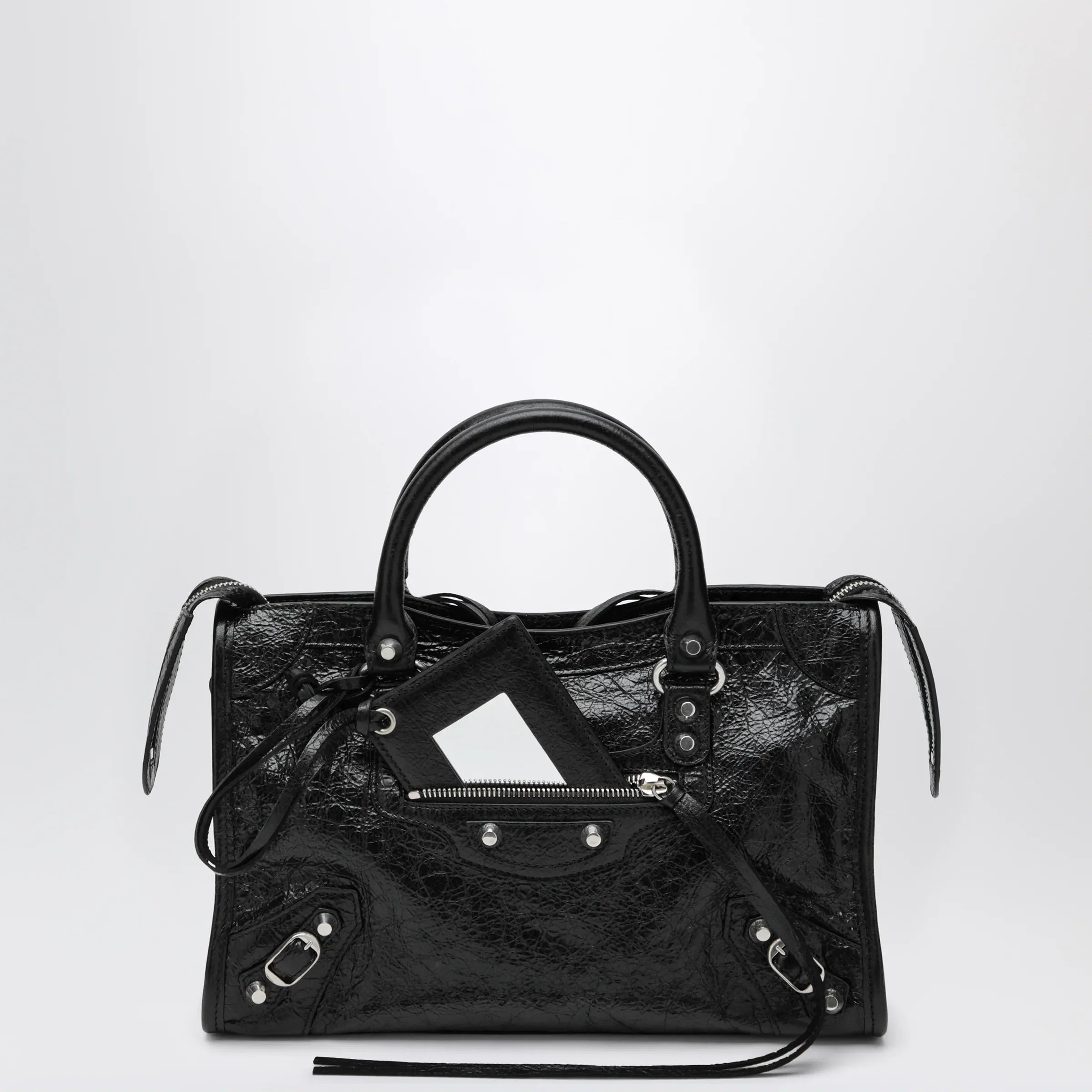 Balenciaga - Le City small lambskin leather bag in black