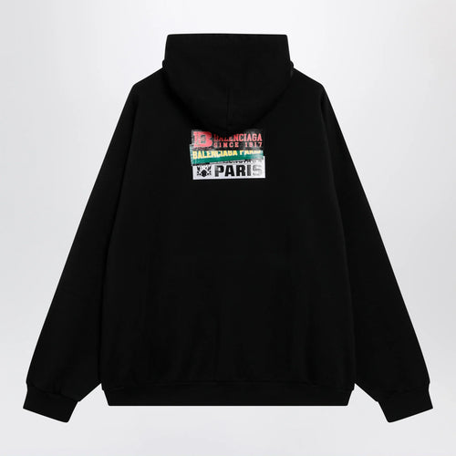 Balenciaga - Black hoodie with logo print