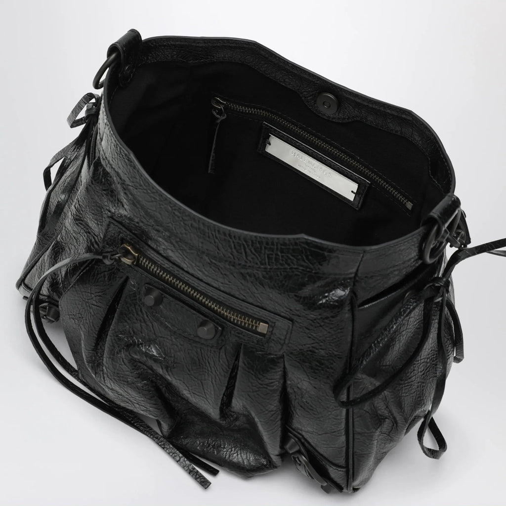 Balenciaga - Small Le City bucket bag in lambskin black