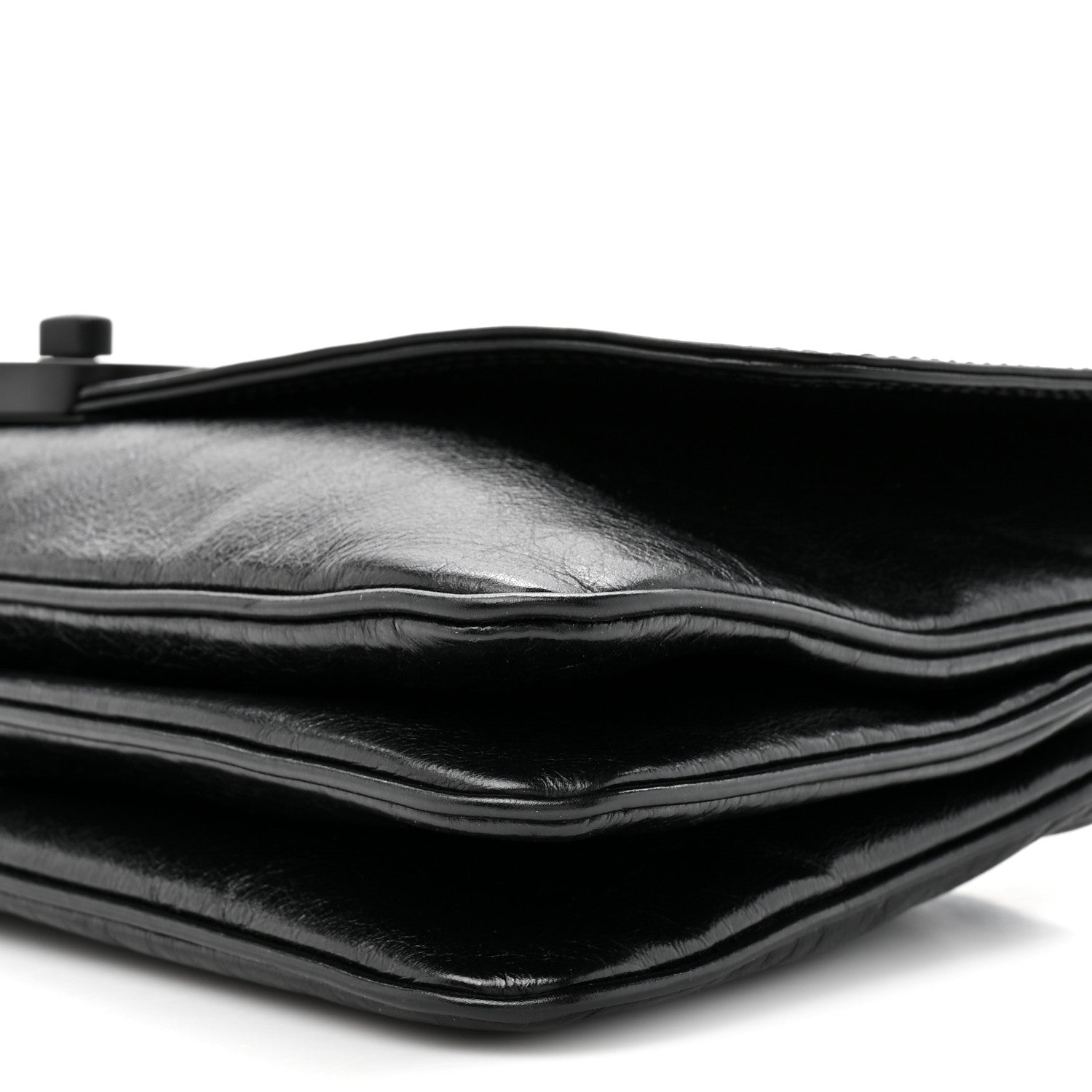 Calfskin Medium BB Soft Flap Bag Black