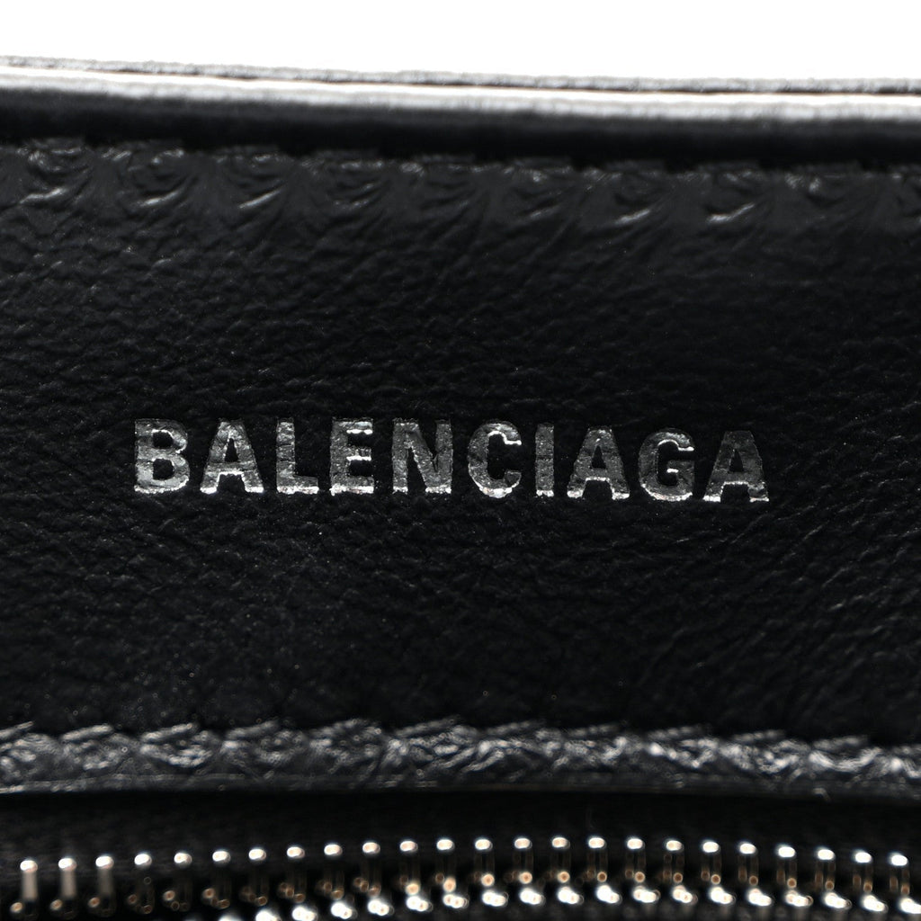 Nappa Allover License BB Monogram Embossed Medium Triplet Bag Silver