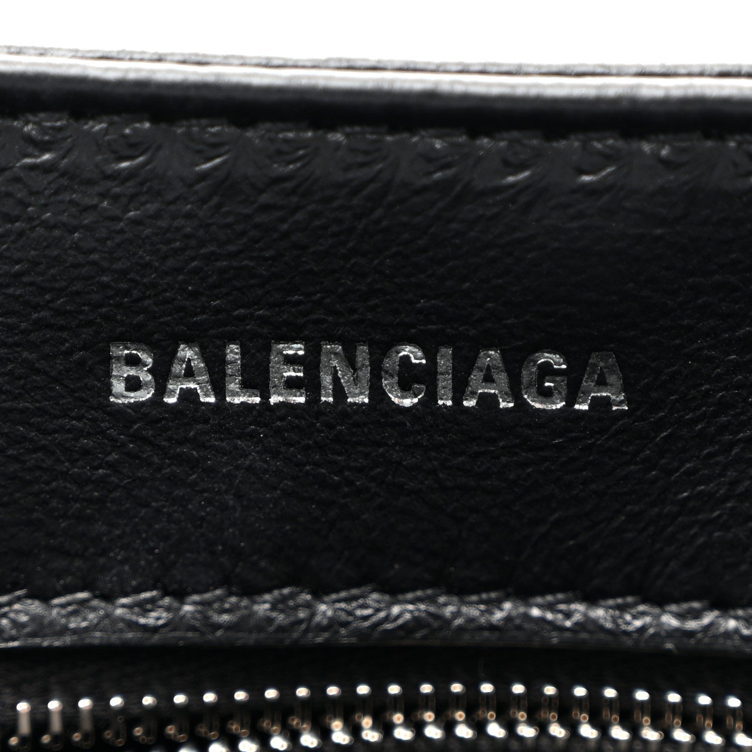 Nappa Allover License BB Monogram Embossed Medium Triplet Bag Silver