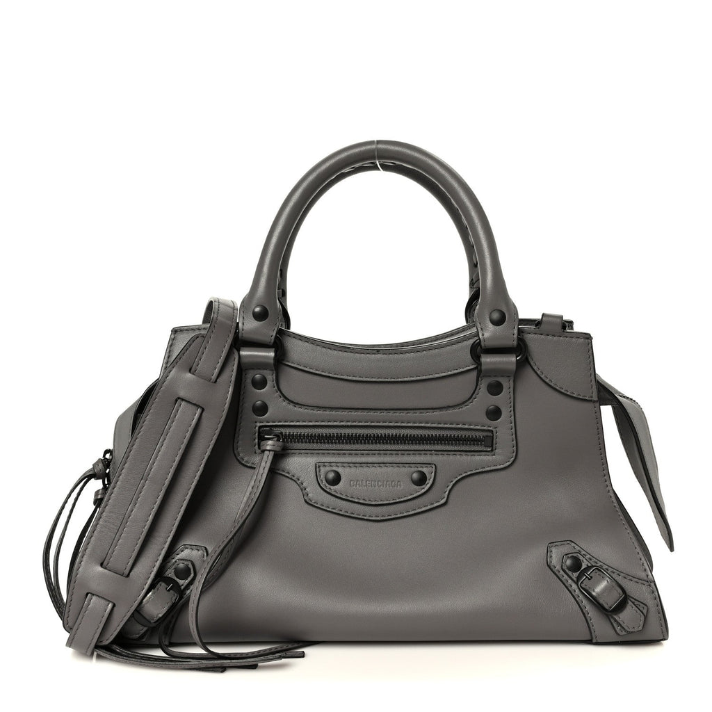 Smooth Calfskin Neo Classic Black Hardware S City Dark Grey