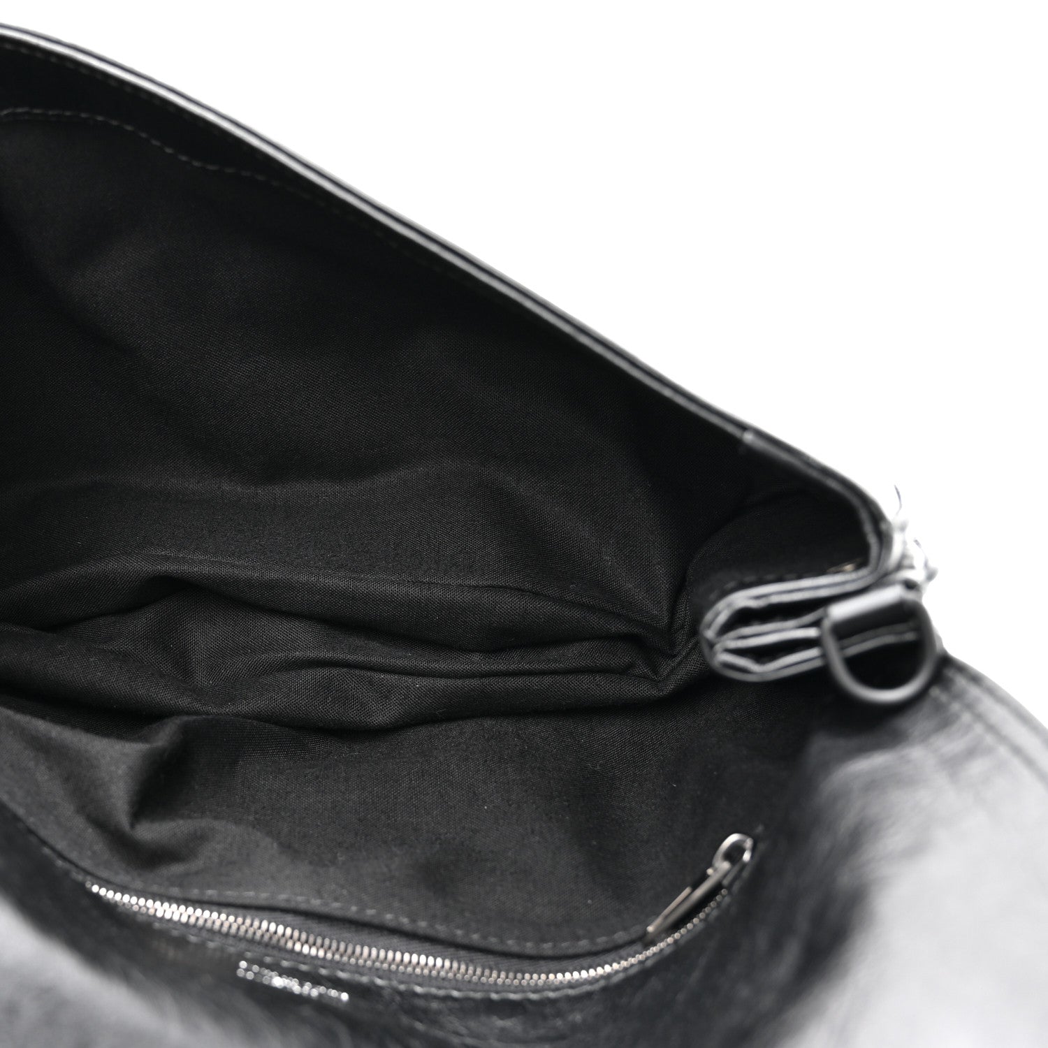 Calfskin Medium BB Soft Flap Bag Black