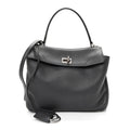 Natural Smooth Calfskin Mini Rodeo Top Handle Handbag Grey