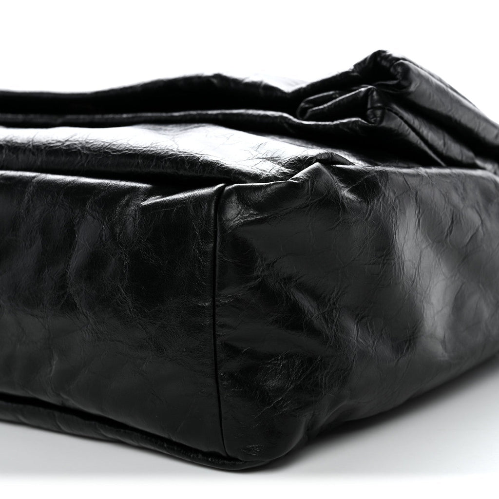 Arena Calfskin Medium Monaco Chain Shoulder Bag Black