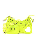 Agneau Arena Le Cagole Shoulder Bag XS Fluo Yellow
