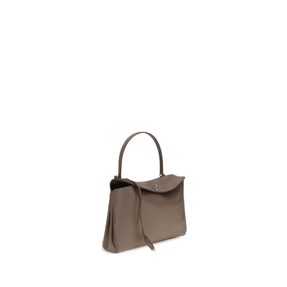 Gray Rodeo Calfskin Shoulder Bag
